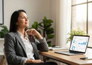 dueño de empresa utilizando IA para Pymes para optimziar su negocio